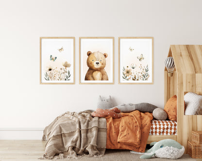 Gentle Creatures - Woodland Animal Wall Decor for Kids, Set of 3, N074