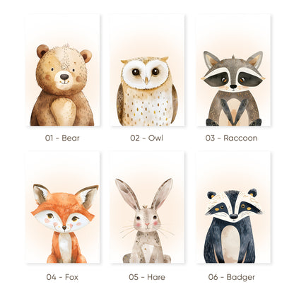 Gentle Creatures - Woodland Animal Wall Decor for Kids, Set of 3, N074