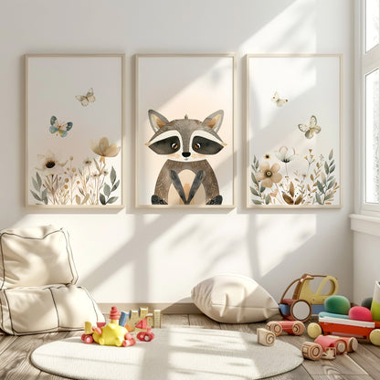 Gentle Creatures - Woodland Animal Wall Decor for Kids, Set of 3, N074