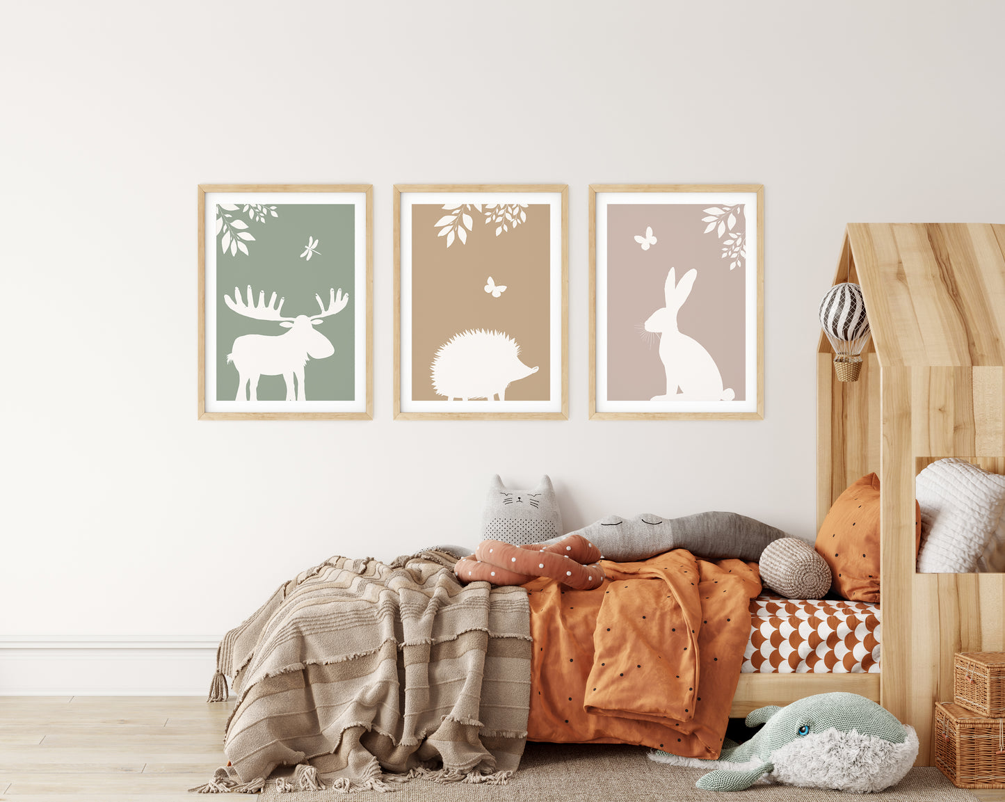 Whimsical Woodland Silhouettes, Set of 3, N075