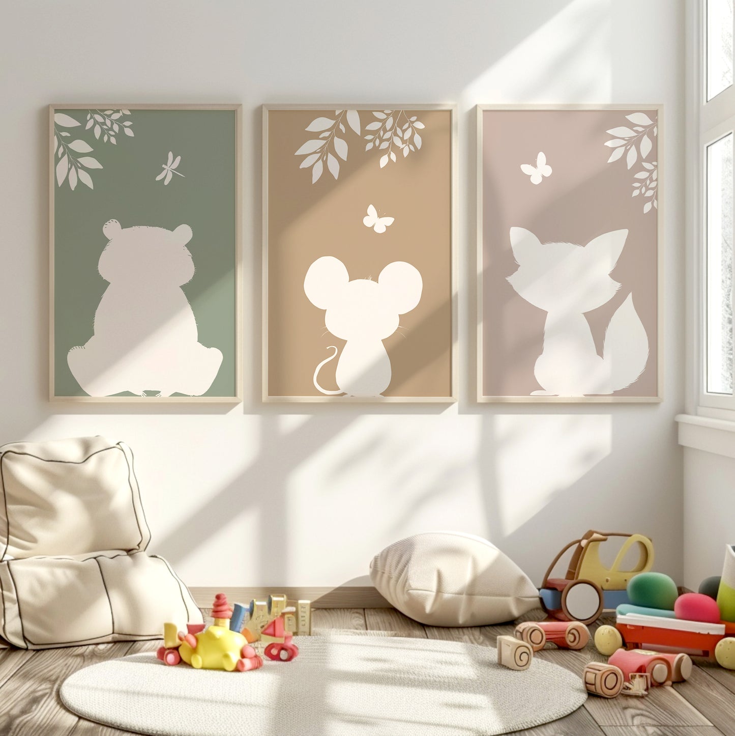 Whimsical Woodland Silhouettes, Set of 3, N075