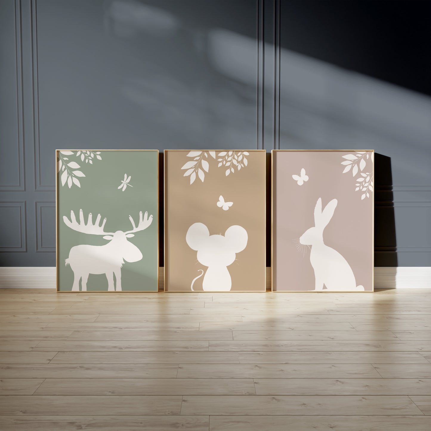 Whimsical Woodland Silhouettes, Set of 3, N075