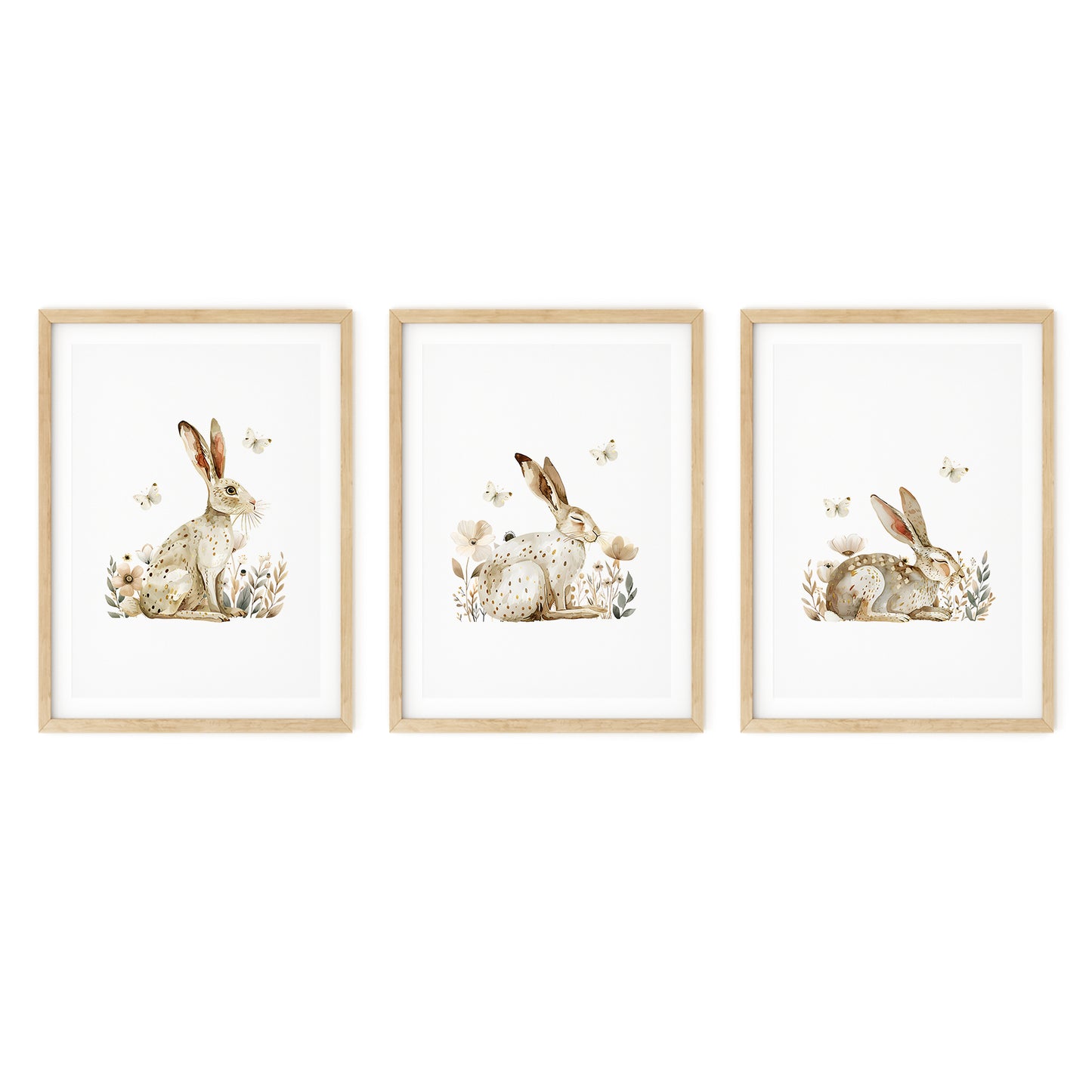 Whimsical Woodland Hare Set, Set of 3, N077