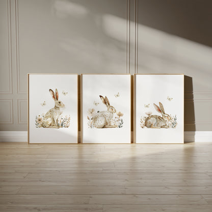 Whimsical Woodland Hare Set, Set of 3, N077