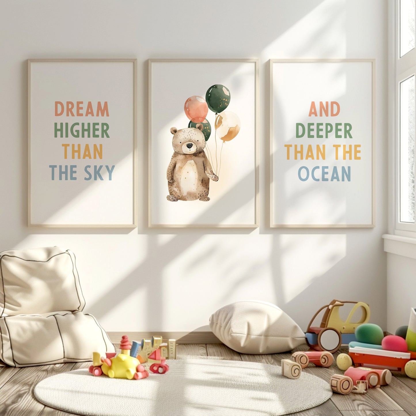 Dream Big Nursery Bear Balloon Set, Set of 3, N078