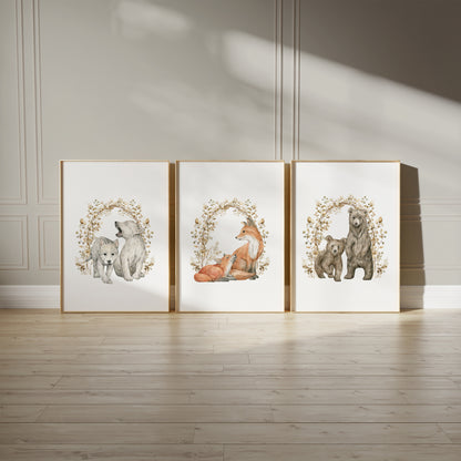 Woodland Family Portraits, Set of 3, N088