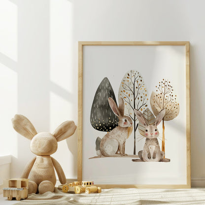 Whimsical Wildlife Set - Cute Animal Posters, Set of 3, N094