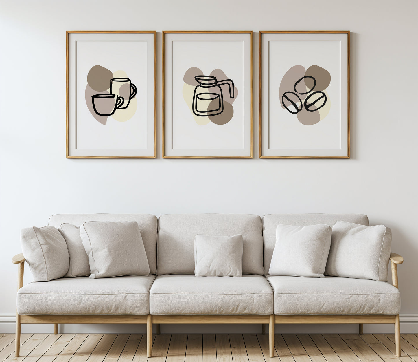 Minimal Coffee Delight Trio, Set of 3, D097