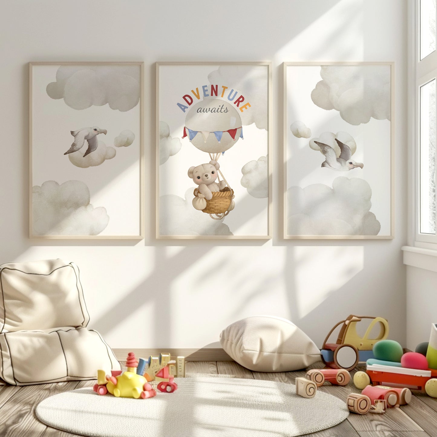 Teddy’s Sky Journey, Set of 3, N101