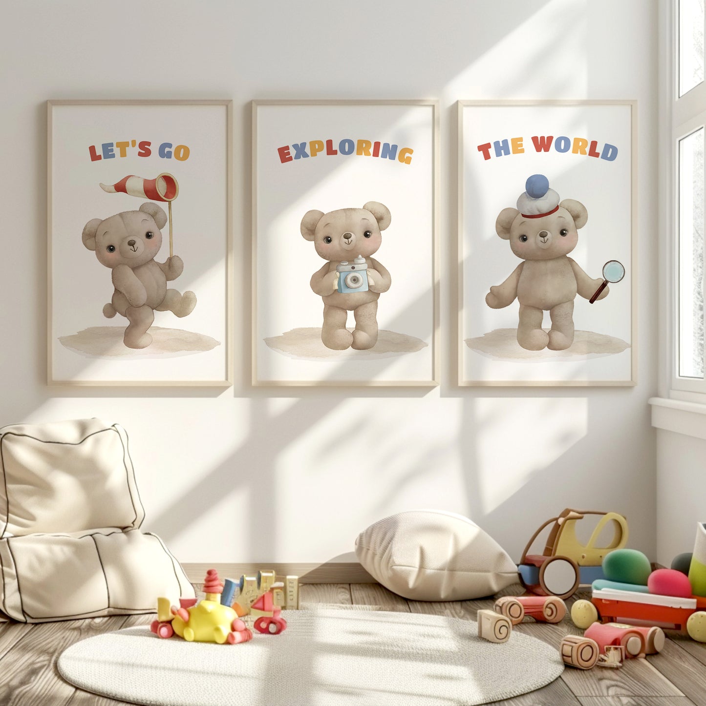 Exploring Adventures Nursery Poster Set, Set of 3, N102