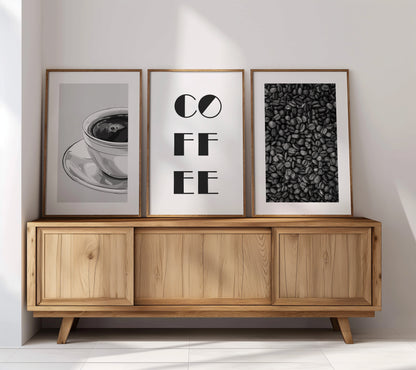 Caffeine Chronicles: A Minimalist Coffee Aesthetic, Set of 3, D106