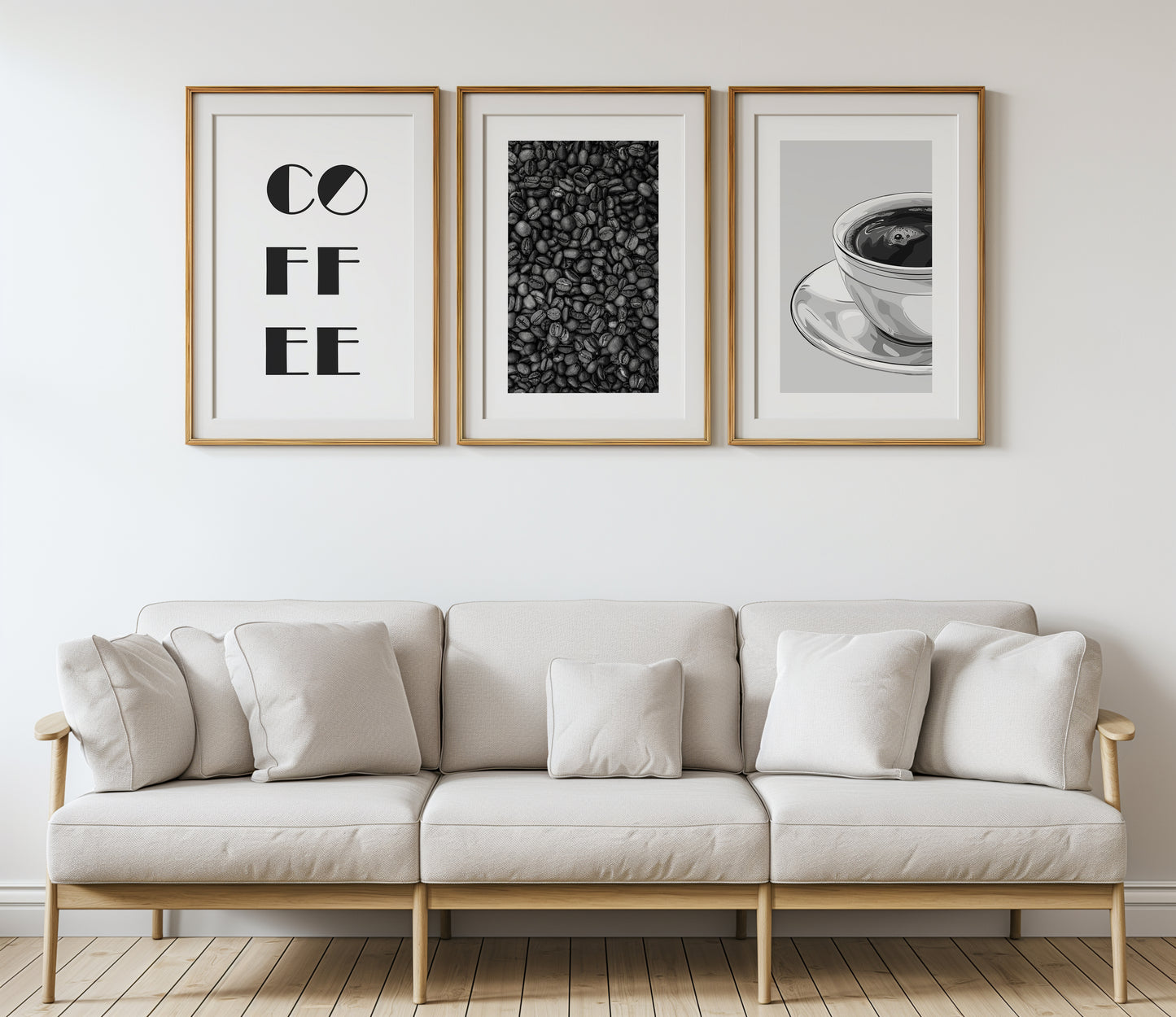 Caffeine Chronicles: A Minimalist Coffee Aesthetic, Set of 3, D106