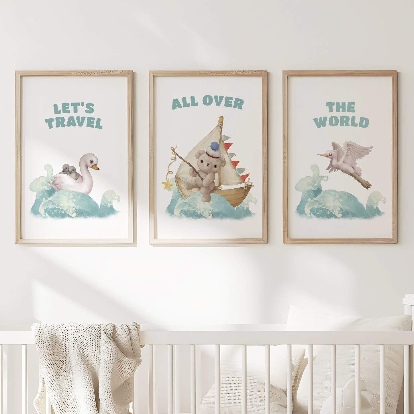 Sailing the Seas: Nursery Wall Art Adventure Trio, Set of 3, N108