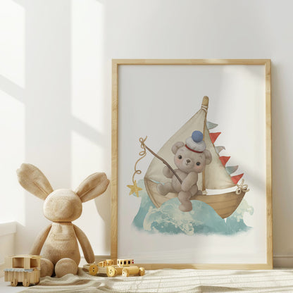 Sailing the Seas: Nursery Wall Art Adventure Trio, Set of 3, N108