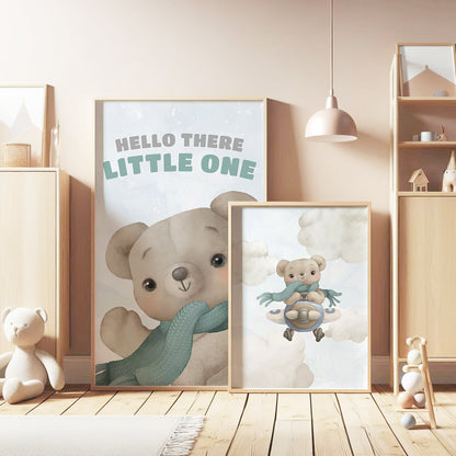 Cloud Adventures: Hello Little One Teddy Bear Posters, Set of 3, N121