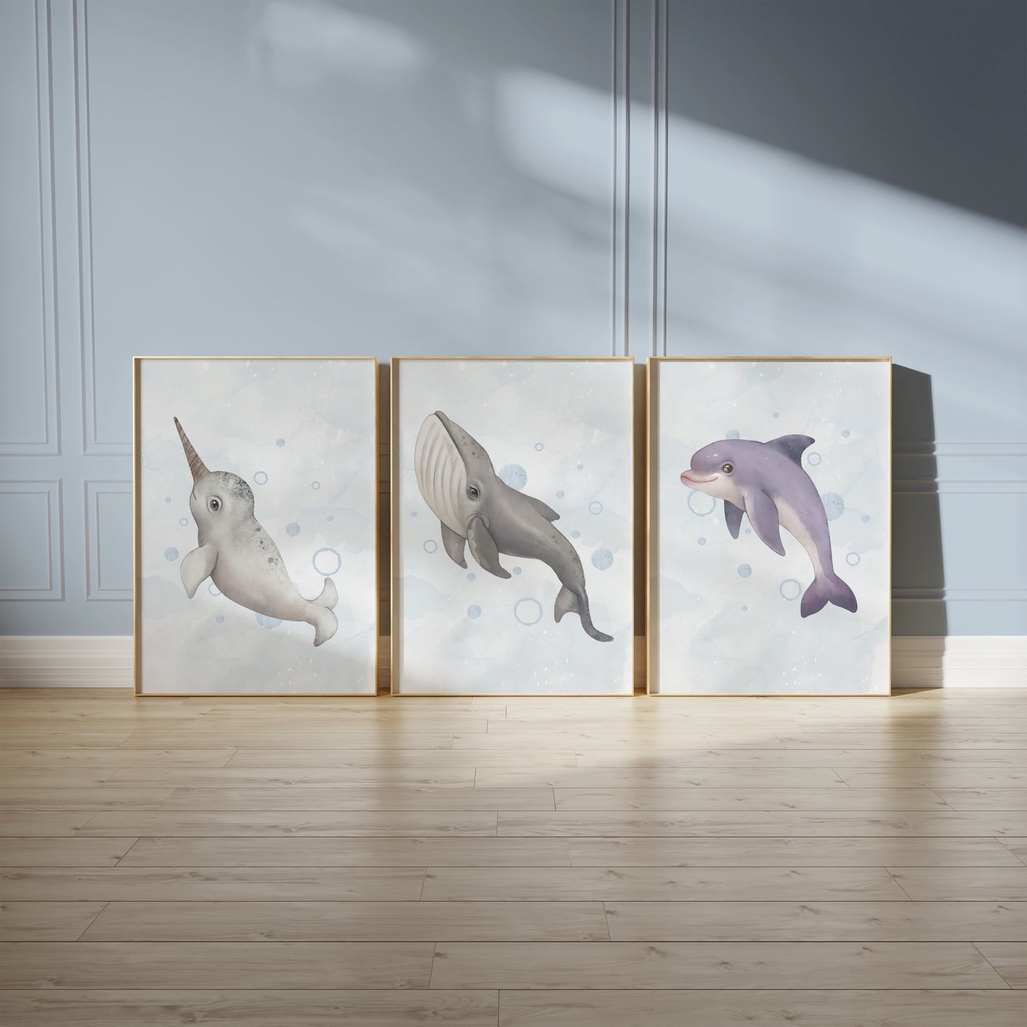 Deep Sea Dreamers – Marine Life Wall Art Set, Set of 3, N128