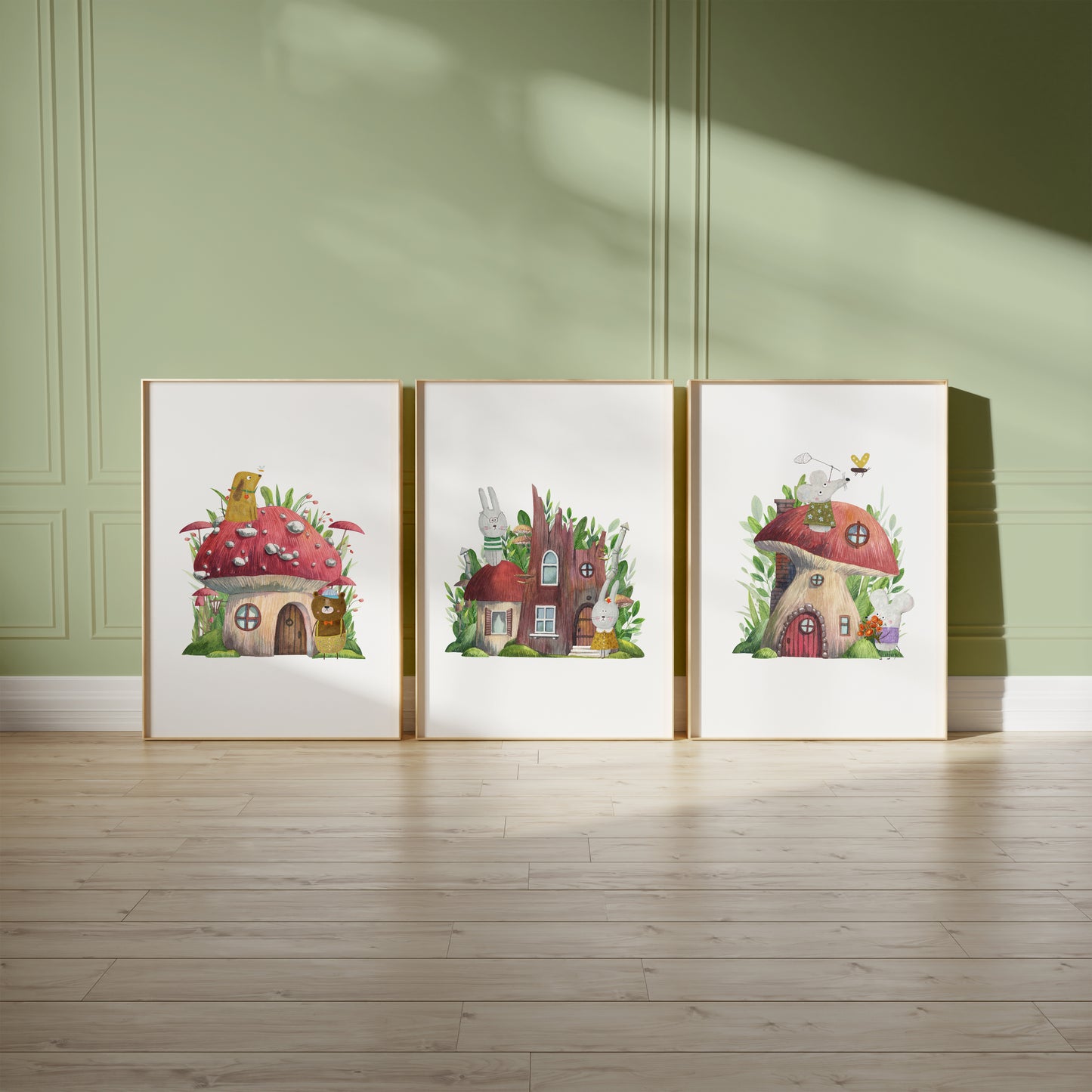 Whimsical Woodland Homes, Set of 3, N151