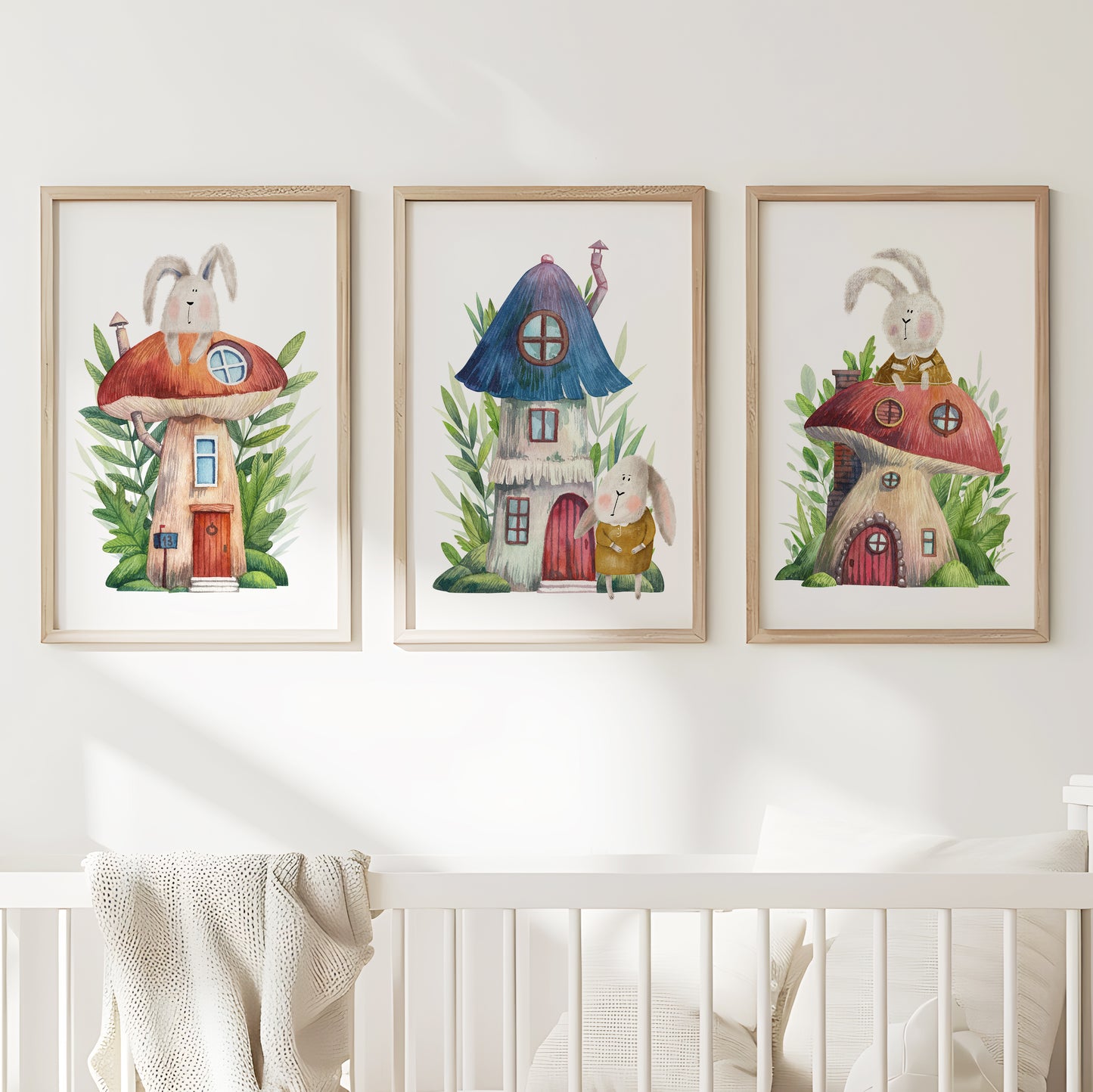 Fantasy Forest Rabbit Houses Set, Set of 3, N169