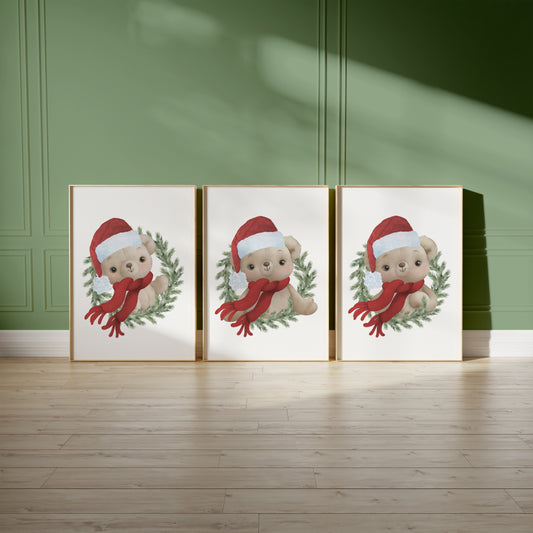 Santa's Little Helper in a Winter Hug, Set of 3, N180