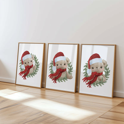 Santa's Little Helper in a Winter Hug, Set of 3, N180