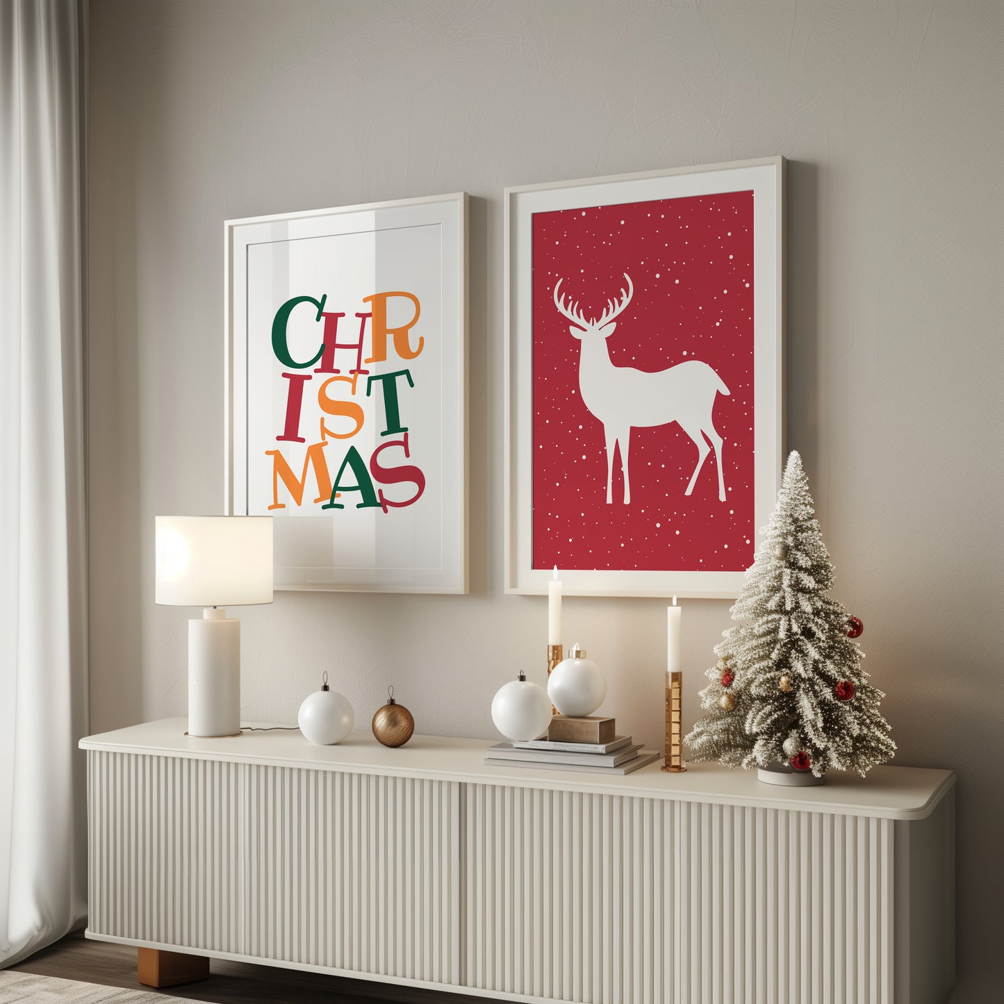 Holiday Spirit: Modern Christmas Wall Trio, Set of 3, N186