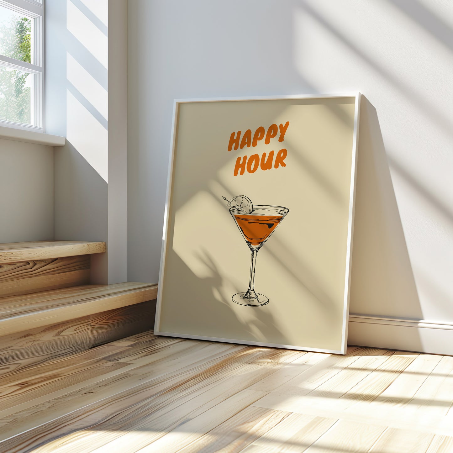 Happy Hour Wall Art Set - Classic Cocktails Collection, Set of 3, D018