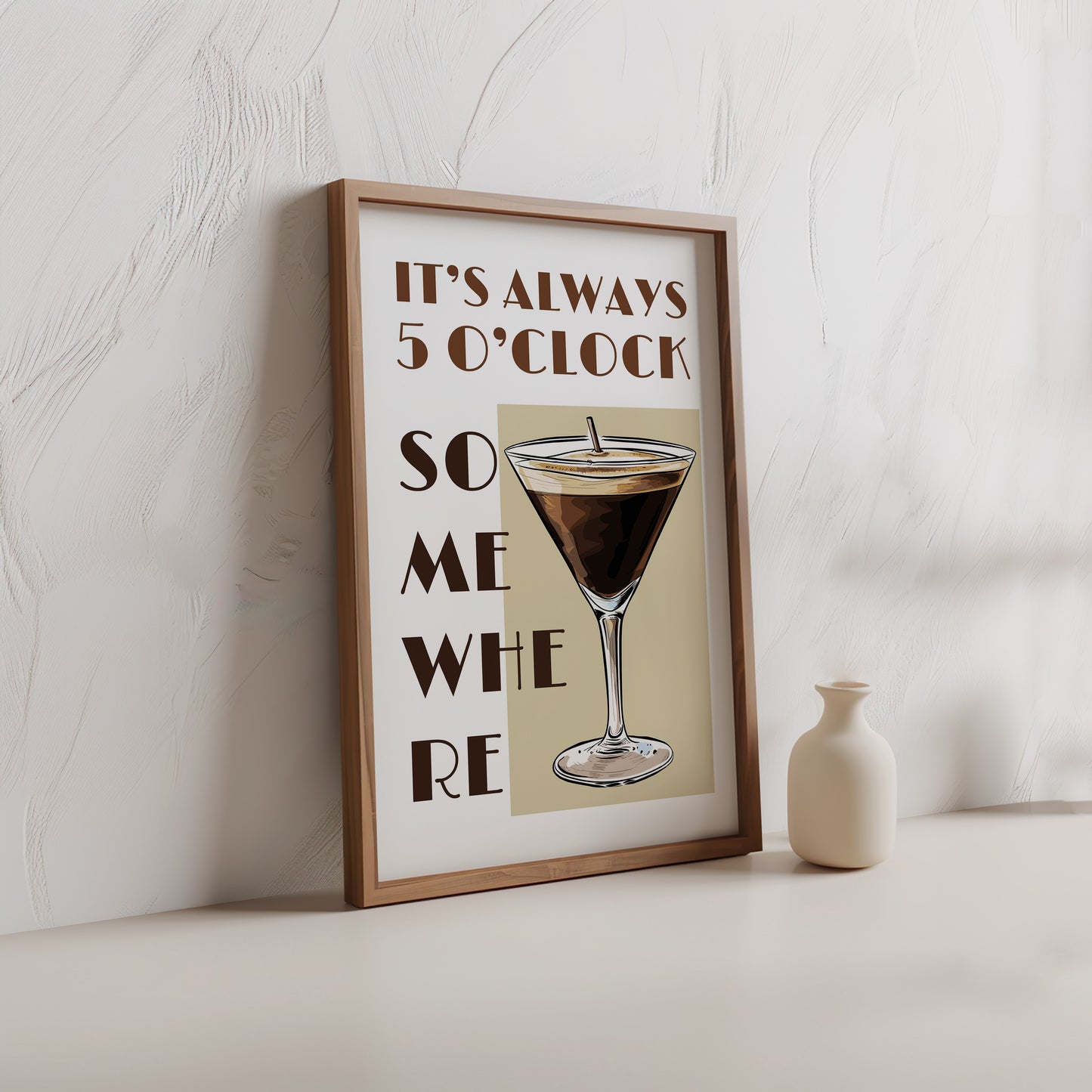 Elegant Espresso Martini Vibes: Modern Art Print, Set of 3, D019