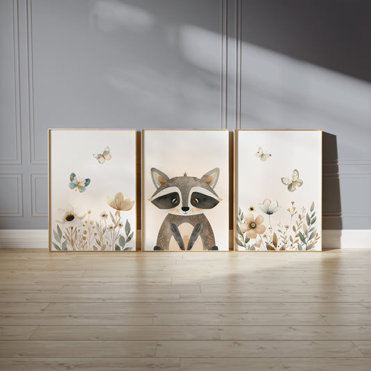 Gentle Creatures - Woodland Animal Wall Decor for Kids, Set of 3, N074