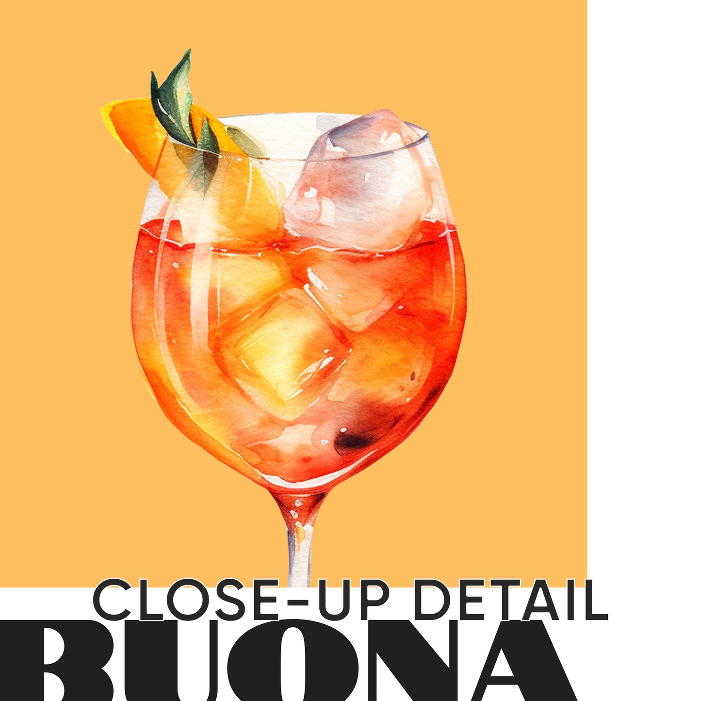 Aperol Vibes: Bold Cocktail Art Print Set, Set of 3, D027