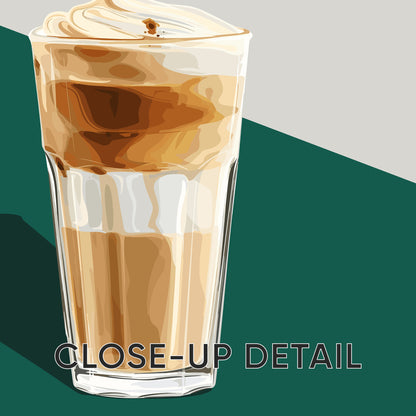 Brewed Bliss: Latte and Whipped Coffee Poster Set, Set of 3, D040