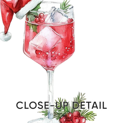 Holiday Sip & Style: Merry Cocktail Art Collection, Set of 3, D076