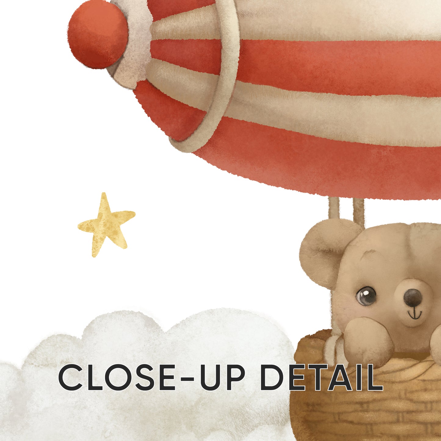 Adventure Awaits – Teddy Bear Airship Nursery Art, Set of 3, N130