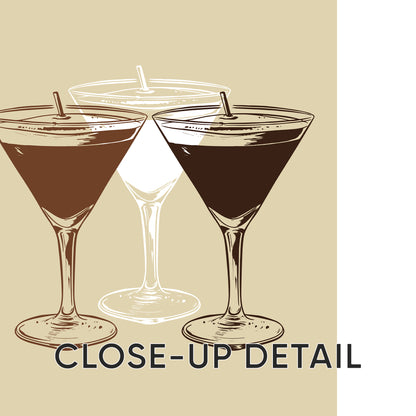 Elegant Espresso Martini Vibes: Modern Art Print, Set of 3, D019