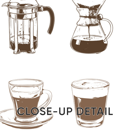 Caffeine Chronicles - A Coffee Lover's Wall Art Set, Set of 3, D049