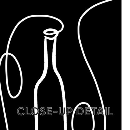 Minimalist Wine Moments: Black & White Art, Set of 3, D114