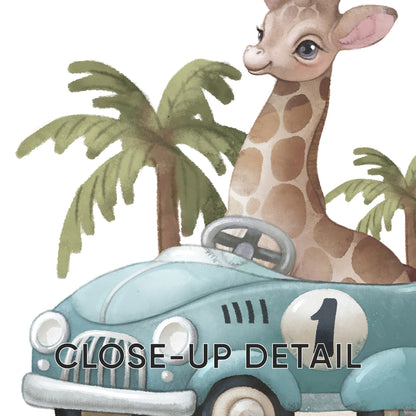 Race to Fun: Whimsical Safari Animals in Cars, Set of 3, N135