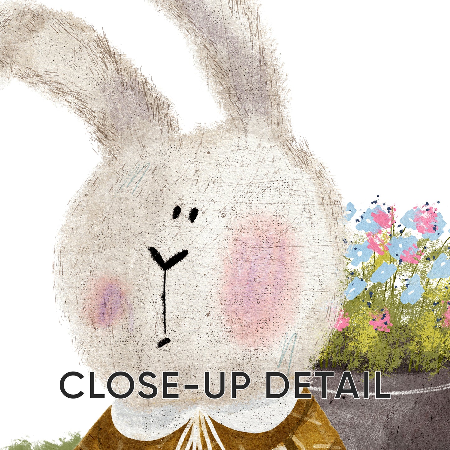 Floral Bunny Delight: Pastel Forest Friends, Set of 3, N168