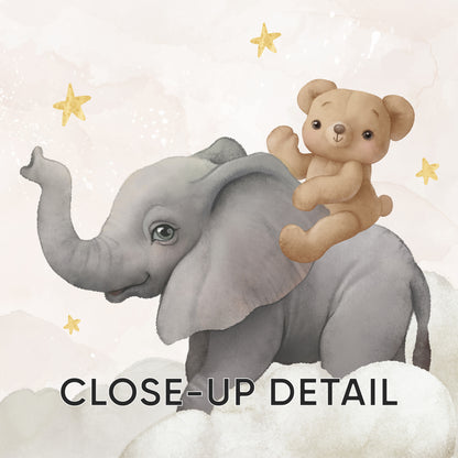 Celestial Safari: Dreamy Animal Friends Nursery Wall Art, Set of 3, N111