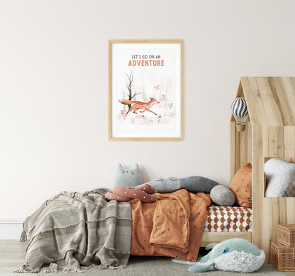 Fox Adventure Nursery Print N018