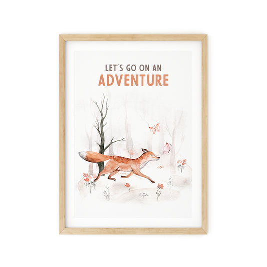 Fox Adventure Nursery Print N018