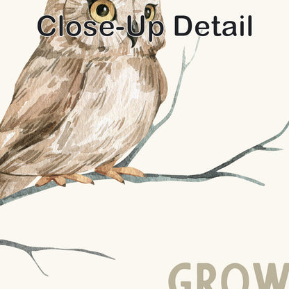 Woodland Nursery Art Prints, Owl Eagle Mountain Decor (Set of 3) N45