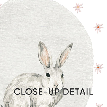 Bunny Nursery Wall Art Set of 3, Woodland Animals Prints, Baby Shower Gift, Kids Room Posters, Nursery Decor N190
