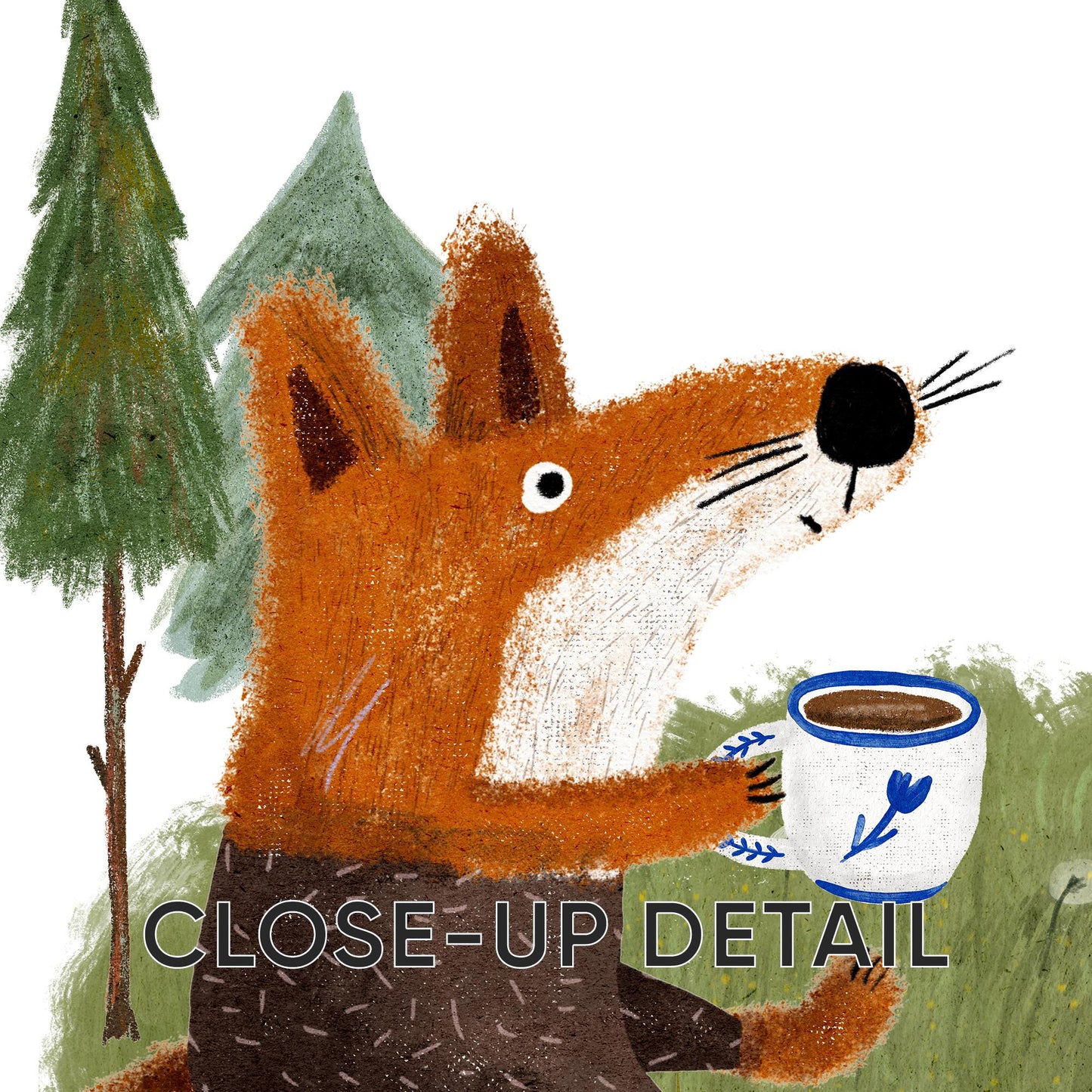 Set of 3 Nursery Woodland Art Prints, Fox Tea party Wall Art Print for Children Room, Kids Poster, Storybook Decor, Forest animal Art N192