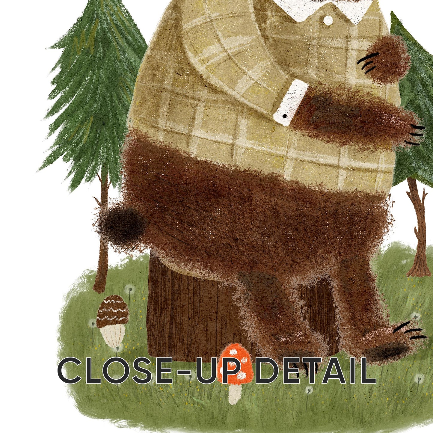 Set of 3 Nursery Woodland Art Prints, Bear Family Wall Decor, Storybook Poster, Forest animal Art, Playroom Themes, Kids Nature Posters N193