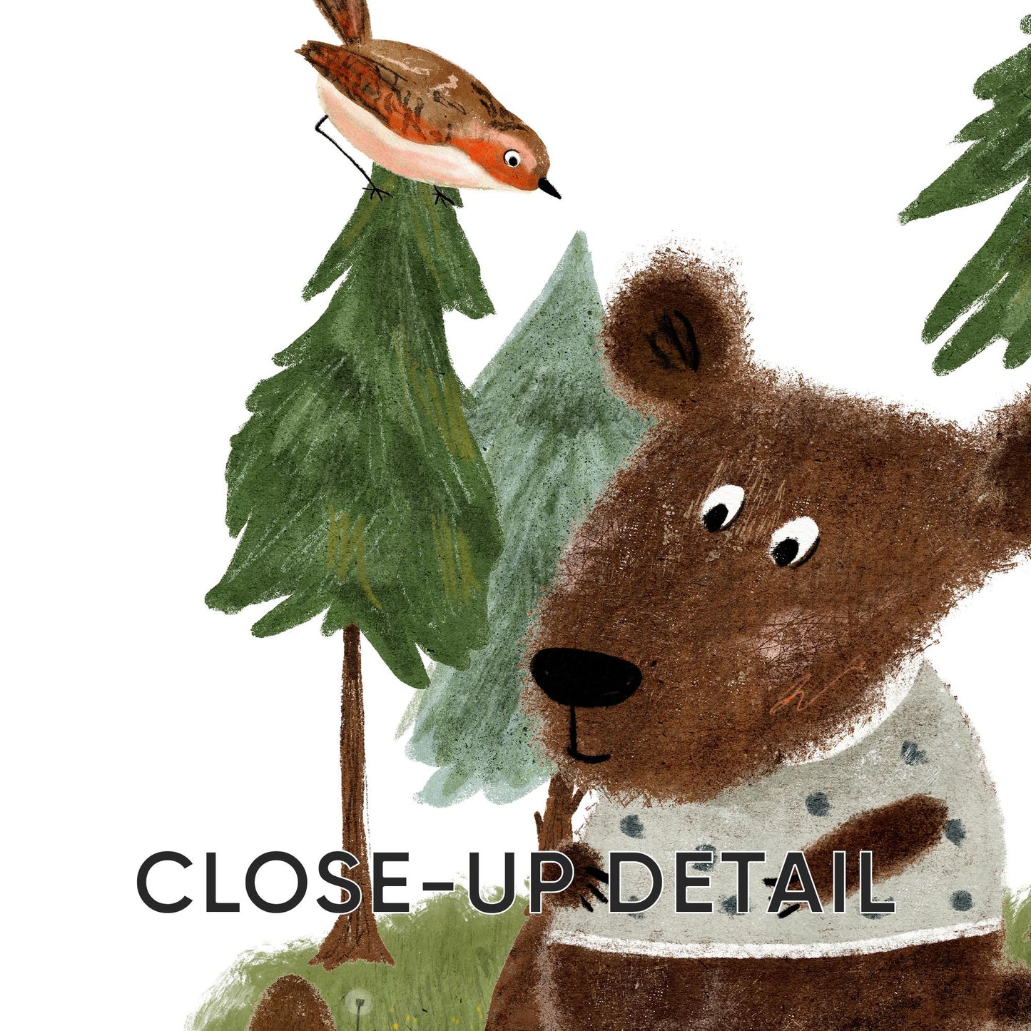 Set of 3 Nursery Woodland Art Prints, Bear Family Wall Decor, Storybook Poster, Forest animal Art, Playroom Themes, Kids Nature Posters N193