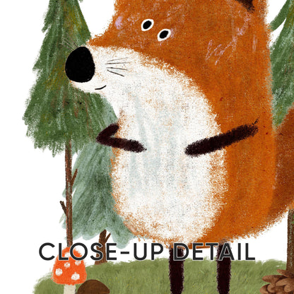 Set of 3 Nursery Art Prints, Woodland Wall Art Print for Cozy Children's Room, Watercolor Kids art, Storybook Poster, Fox Bear Wall Art N194