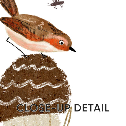 Woodland Birds and Mushroom Nursery Art Prints, Set of 3 N201