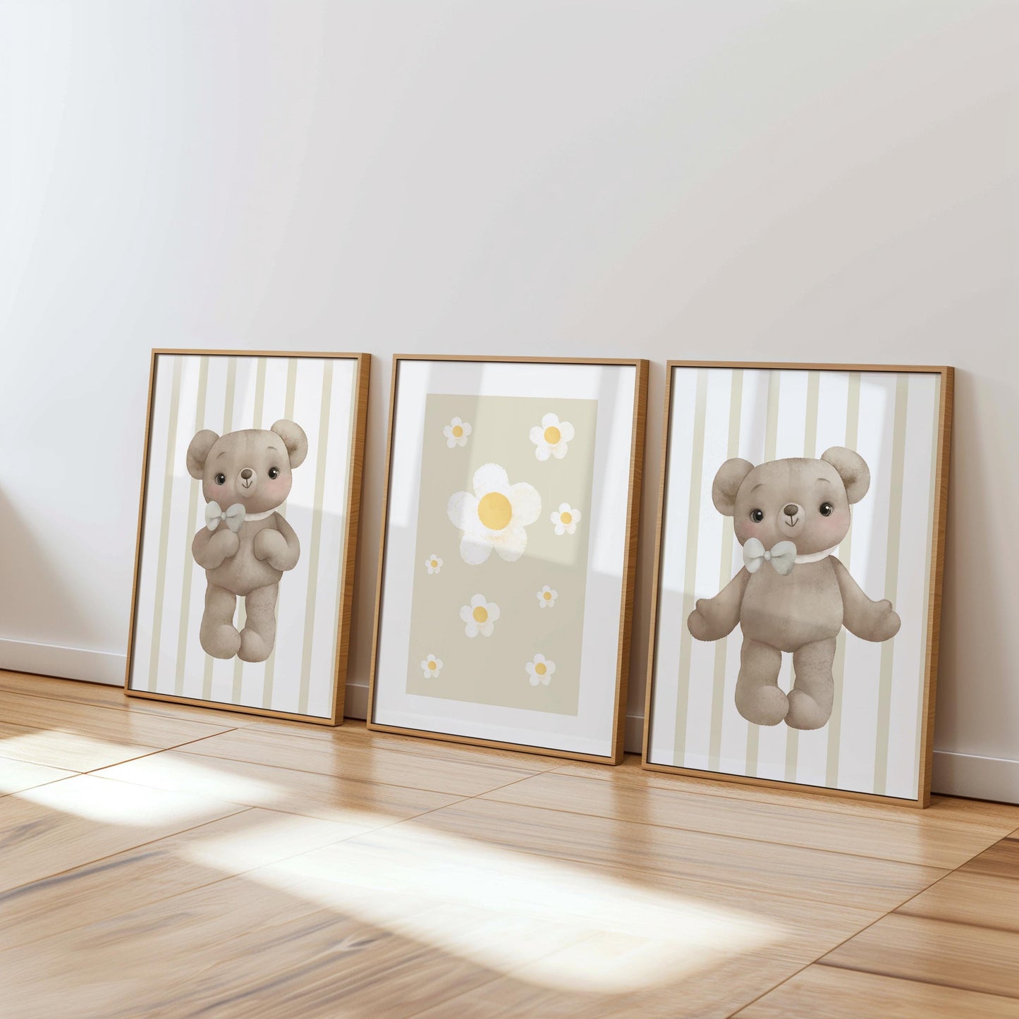 Teddy Bear Nursery Print Set, Children's Wall Decor N189