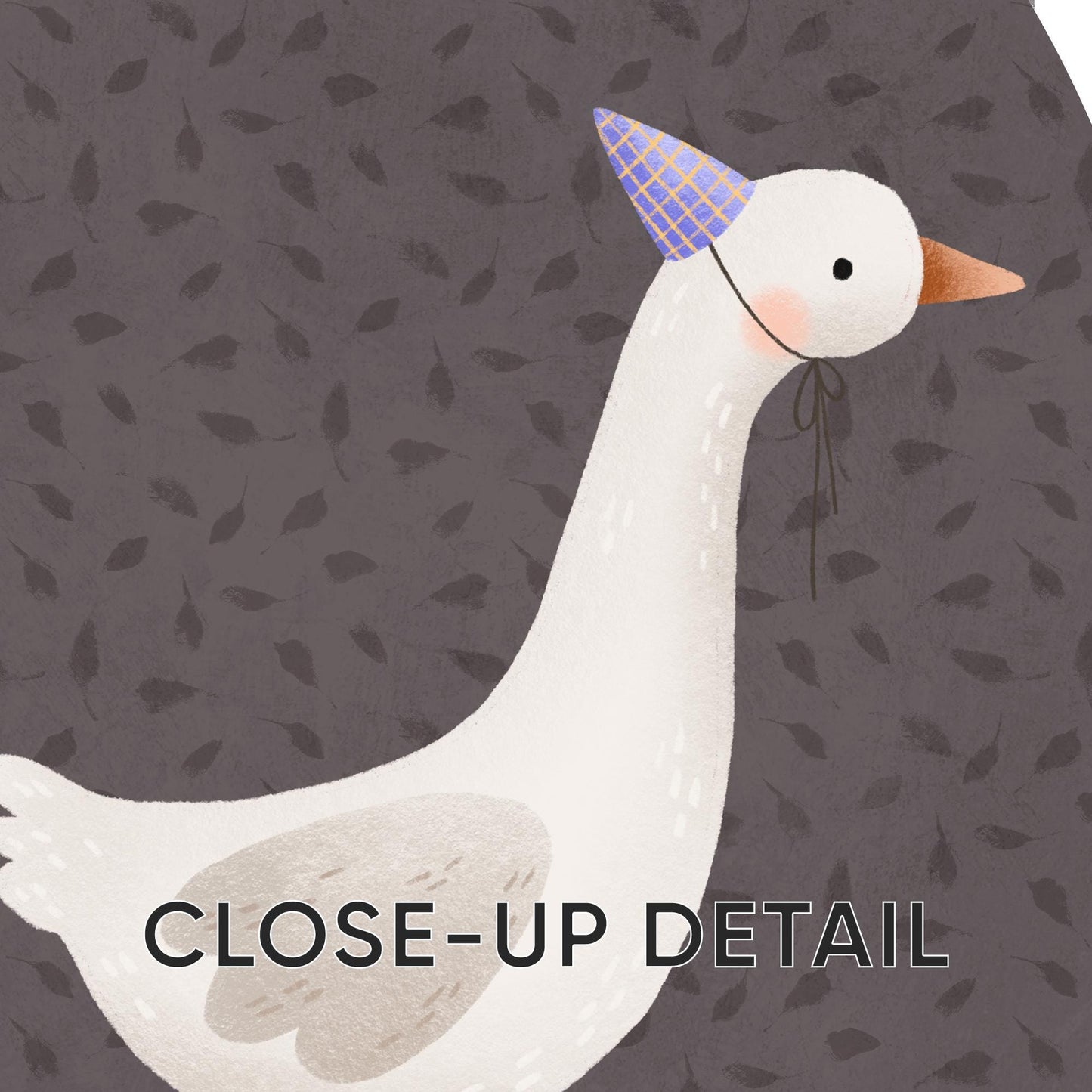 Goose Nursery Print Set, Striped Decor, Retro Kids Wall Art N232