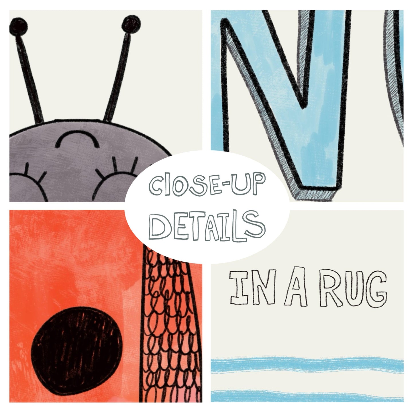 Snug as a Bug In A Rug Print, Ladybug Hand Drawing Nursery Wall Art, Apartment Quirky Decor, Kids Playroom Prints, Cute Nursery Poster MR12
